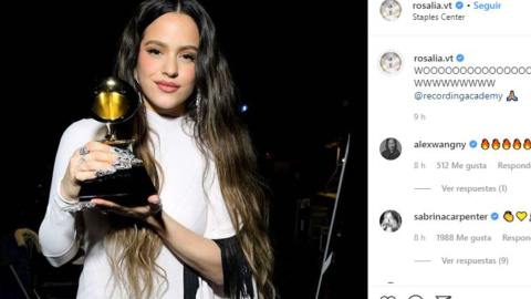 Rosalía celebra su primer Grammy