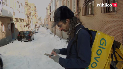 Filomena y los riders: nieva sobre precario