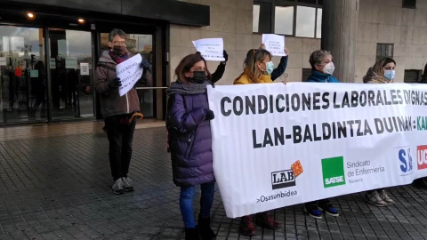 Sindicatos de salud protestan por las condiciones de la plantilla