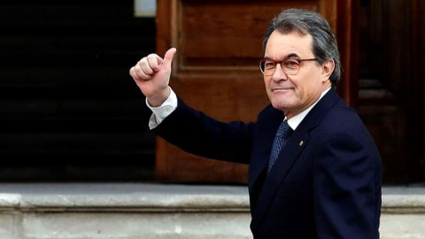 Artur Mas llega a la sede del TSJC. EFE