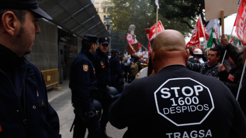 Manifestación contra el ERE en la empresa pública Tragsa. JAIRO VARGAS