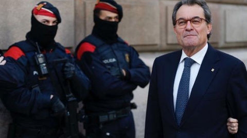 Artur Mas llega a la sede del TSJC. EFE