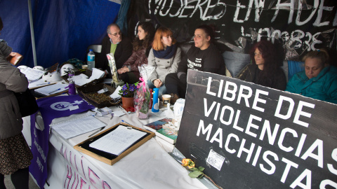 8 mujeres continúan en huelga de hambre por la violencia machista. CHRISTIAN GONZÁLEZ