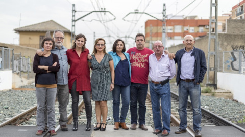 Membres de l'associació de víctimes del metro de València. LA ESTRATEGIA DEL SILENCIO