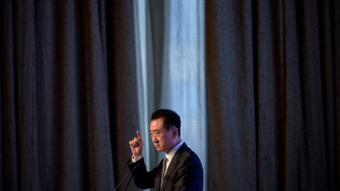 El presidente de Wanda Group, Wang Jianlin, en un acto en Pekín REUTERS/Stringer