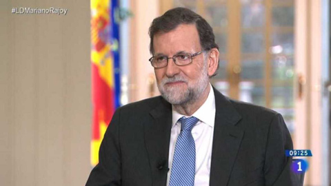 Rajoy durante una entrevista en TVE