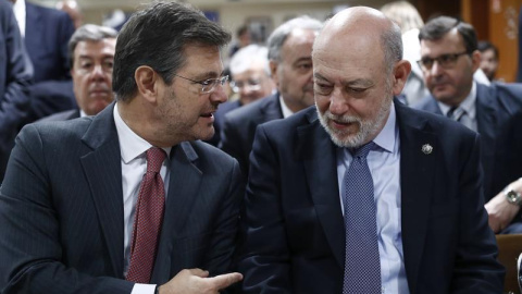 El ministro de Justicia, Rafael Catalá, y el fiscal general del Estado, José Manuel Maza. - EFE