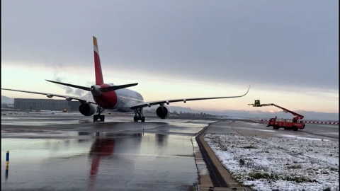 La actividad ferroviaria y aeroportuario queda paralizada en Madrid