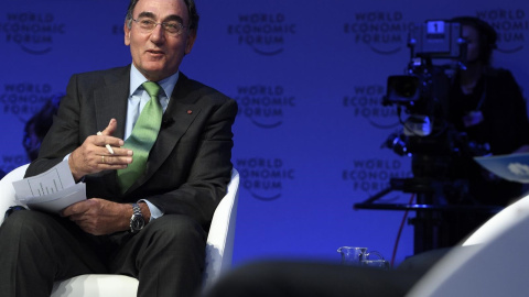 Ignacio Galán, presidente de Iberdrola, durante la cumbre de Davos. E.P.