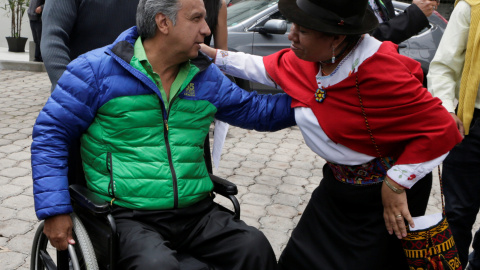 El candidato de Alianza PAIS, Lenín Moreno. REUTERS/Henry Romero