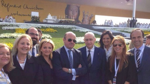 Guindos y Fernández Díaz en la Beatificación Alvaro del Portillo en Madrid en 2014