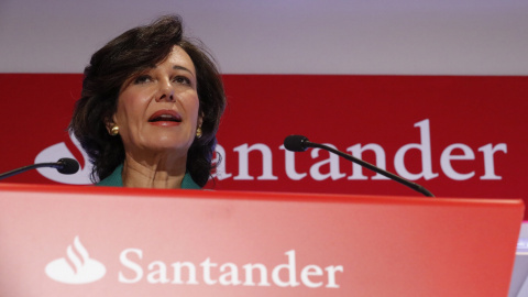 La presidenta del Banco Santander, Ana Patricia Botín, en la presentación de los resultados de la entidad en 2016. EFE