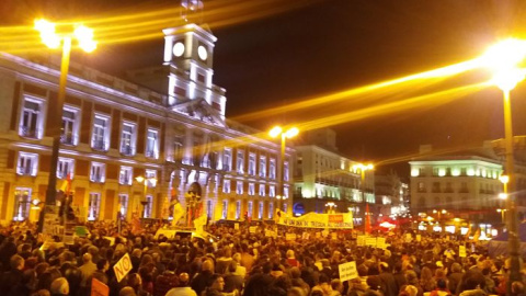 La Puerta del Sol al final de la manifestación.PÚBLICO