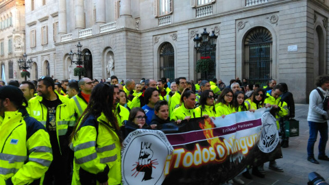 Marcha de los estibadores en Barcelona. Laura Safont