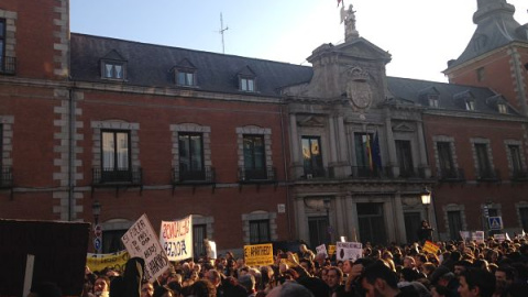 La Plaza de las Provincias en Madrid este domingo.PÚBLICO