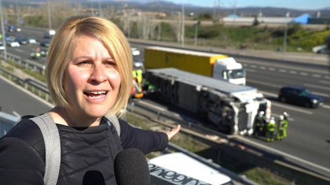 Igualdad Animal critica que no haya "asistencia" en el accidente de camión con cerdos