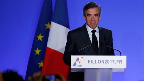 Fillon, durante su declaración en París. REUTERS/Christian Hartmann