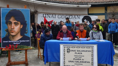 Concentración en memoria de Unai Salanueva