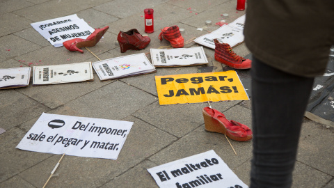 Fotografía de la protesta de las 'mujeres de Sol' en Madrid. CHRISTIAN GONZÁLEZ