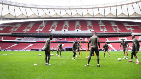 Entrenamiento del Atlético de Madrid en el Wanda Metropolitano