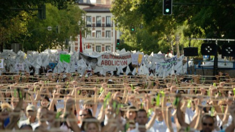 Manifestación de PACMA en contra de la tauromaquia/PACMA