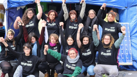 Mujeres en huelga de hambre de Sol./ PÚBLICO