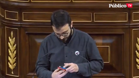 Pablo Hasél suena en el Congreso de los Diputados el día de su detención