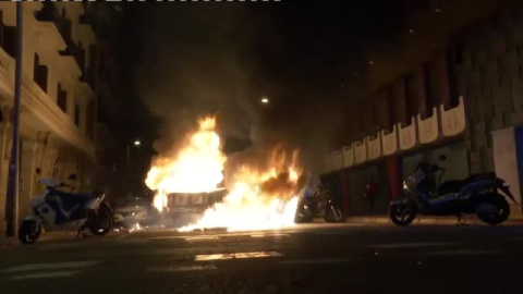 Máxima tensión en Barcelona en las protestas por el encarcelamiento de Pablo Hasél