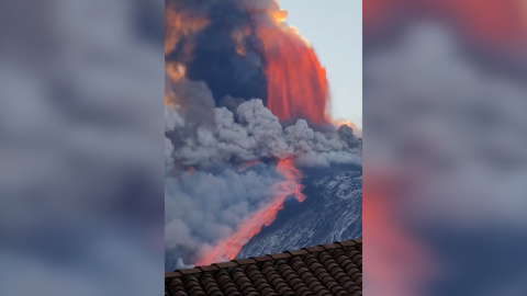 Espectacular nueva erupción del volcán Etna en Sicilia