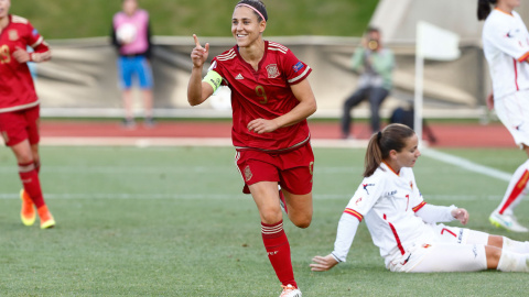 Vero Boquete celebra un gol en un partido con la selección española. /EIDAN RUBIO (RFEF)