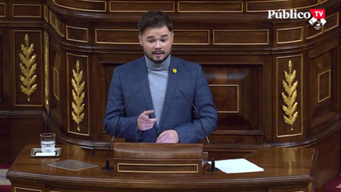 El discurso de Gabriel Rufián sobre la violencia: "No es solamente un escaparate roto"