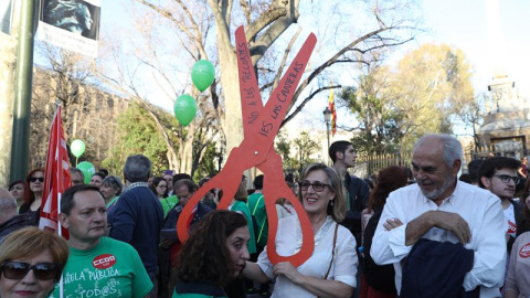 Manifestación por la educación pública de esta tarde en Madrid / EFE