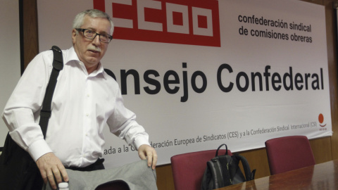 El secretario general de CCOO, Ignacio Fernández Toxo, a su llegada a la reunión extraordinaria del Consejo Confederal del sindicato. EFE/Fernando Alvarado