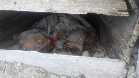 Estado de una tumba del cementerio viejo de Benamaurel