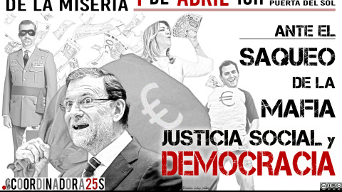 Cartel de la convocatoria de la manifestación en Madrid el próximo 1 de abril