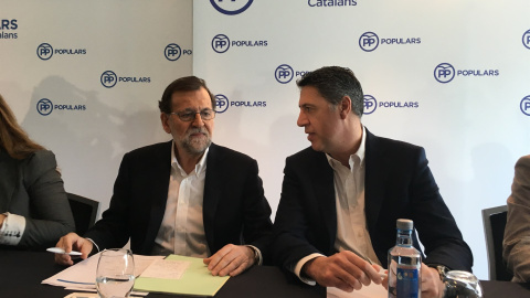 Mariano Rajoy y Xavier García Albiol. EUROPA PRESS