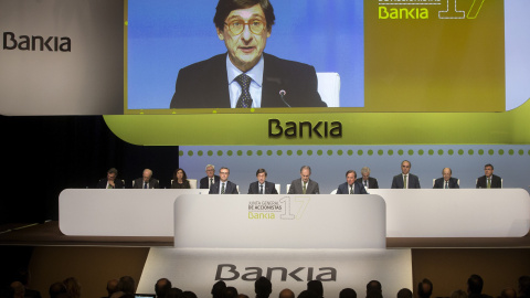 El presidente de Bankia Jose Ignacio Goirigolzarri, durante la junta de accionistas de la entidad en Valencia. EFE/Kai Försterling