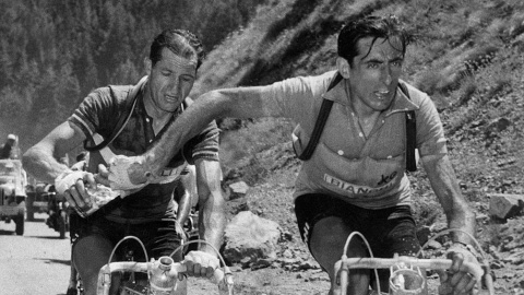 Gino Bartali y Fausto Coppi.