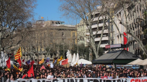 Imatge de la jornada de vaga del març contra les taxes "abusives". EUROPA PRESS