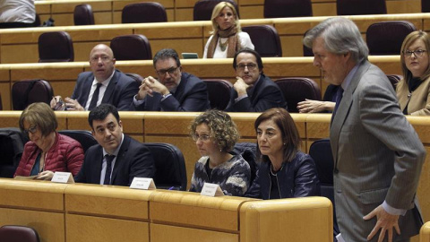 El ministro de Educación, Cultura y Deporte, Íñigo Méndez de Vigo, durante su intervención ayer en el Senado. /EFE