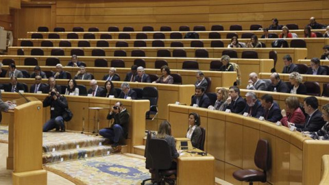 El ministro de Educación, Cultura y Deporte, Íñigo Méndez de Vigo, durante su intervención hoy en un debate monográfico sobre el pacto educativo, en la Comisión General de las Comunidades Autónomas del Senado, en la que ha propuesto a los c