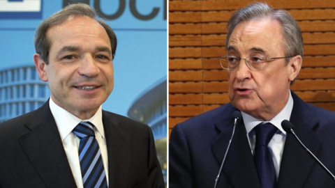 Marcelino Fernández Verdes y Florentino Pérez. EFE