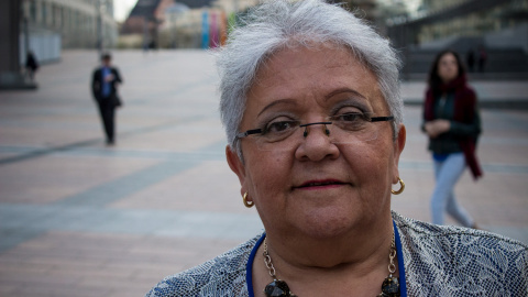 Imelda Daza, en el Parlamento Europeo de Bruselas.- JAIRO VARGAS