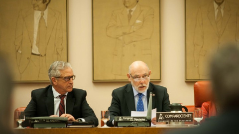 El Fiscal General del Estado, José Manuel de la Maza, compareciendo en la Comisión de Justicia