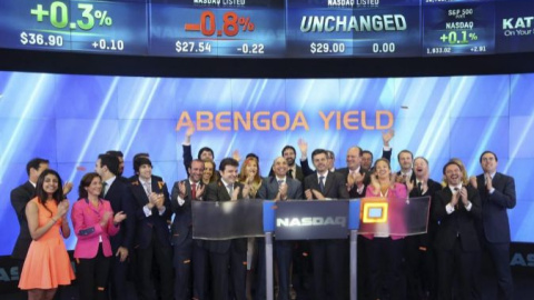 El comienzo de cotización de Abengoa Yield en el Nasdaq de Nueva York.