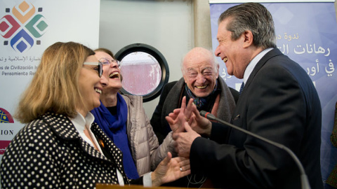 El filósofo Edgard Morin en la Cátedra de Estudios sobre Civilización Islámica en Granada.