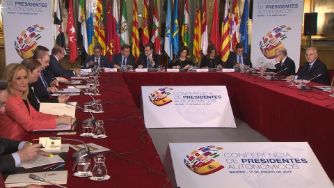 Imagen de la reunión de la  VI Conferencia de Presidentes con el Gobierno y las autonomías. E.P.