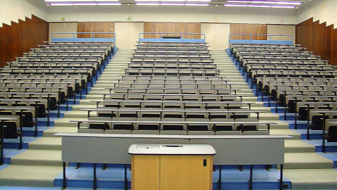 Aula de la facultat de Química de la UB. Universitat de Barcelona