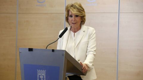 Esperanza Aguirre dimite como concejal y portavoz del Ayuntamiento de Madrid tras estallar la operación Lezo. EFE