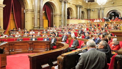 Un moment de la sessió al Parlament. PARLAMENT